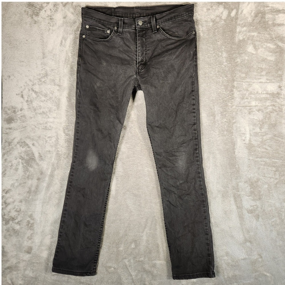 Levis 511 Slim Jeans Mens 33x30 Black Excellent WaterLess Stretch Denim Pants